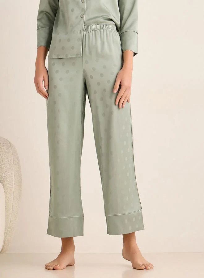 Splash FAV  Pyjama Set Button-Down Shirt & Pants Satin for Women | Best Price UAE